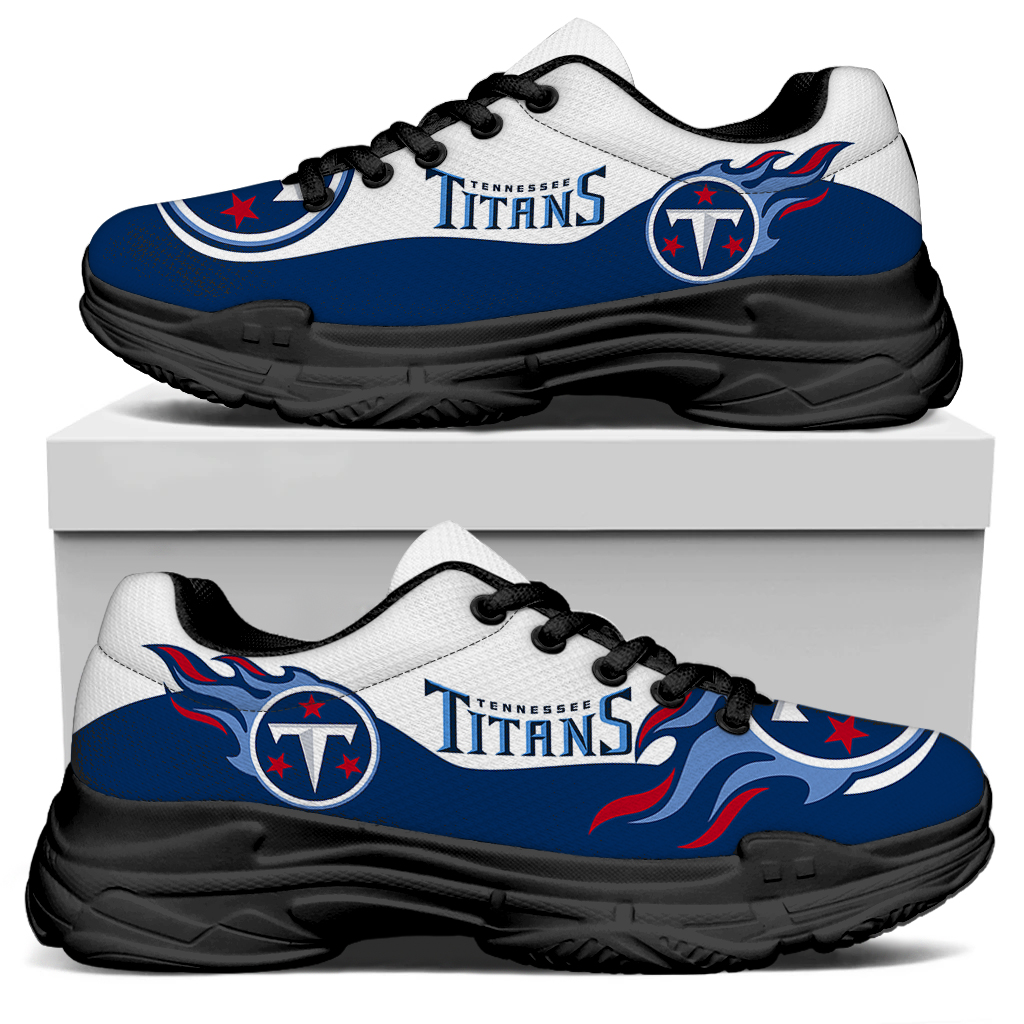 Women's Tennessee Titans Edition Chunky Sneakers With Line 001 Women's Tennessee Titans Edition Chunky Sneakers With Line 001